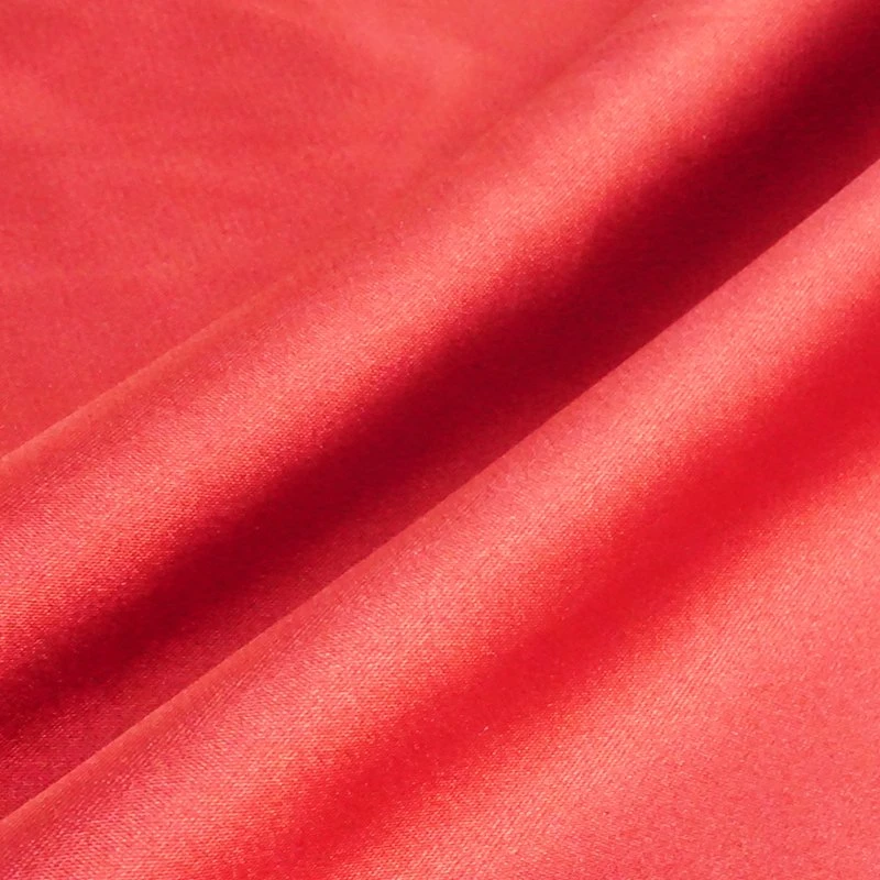 Solid Color Shiny Stretch Polyester Satin Silk Crepe Roll Fabric for Dress Garment