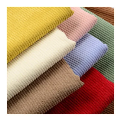 None Elasticity Wide Wale Corduroy Cotton Fabric for Clothing