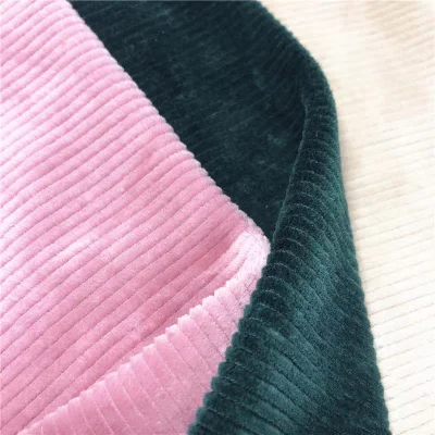 High Quality Home Textile and Garment Fabric 95% Polyester 5% Spandex Velvet Thick Strips Corduroy Fabric for Upholstery