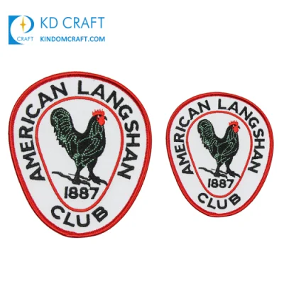 Wholesale Custom School Cloth Fabric Logo Cambridge University 3D Embroidered Woven Badge Patch Textile Army Security Hand Bullion Wire Blazer Embroidery Badge