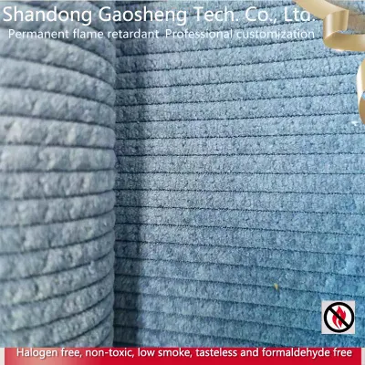 100% Flame Retardant Polyester Corduroy Velvet Fabric for Sofa Upholstery