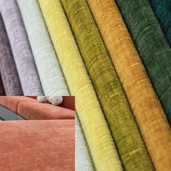 100% Polyester Chenille and Jacquard Sofa Fabric for Home Textile Furniture